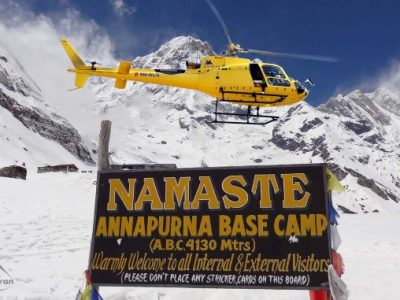 4 Days ABC Trek return  by Helicopter